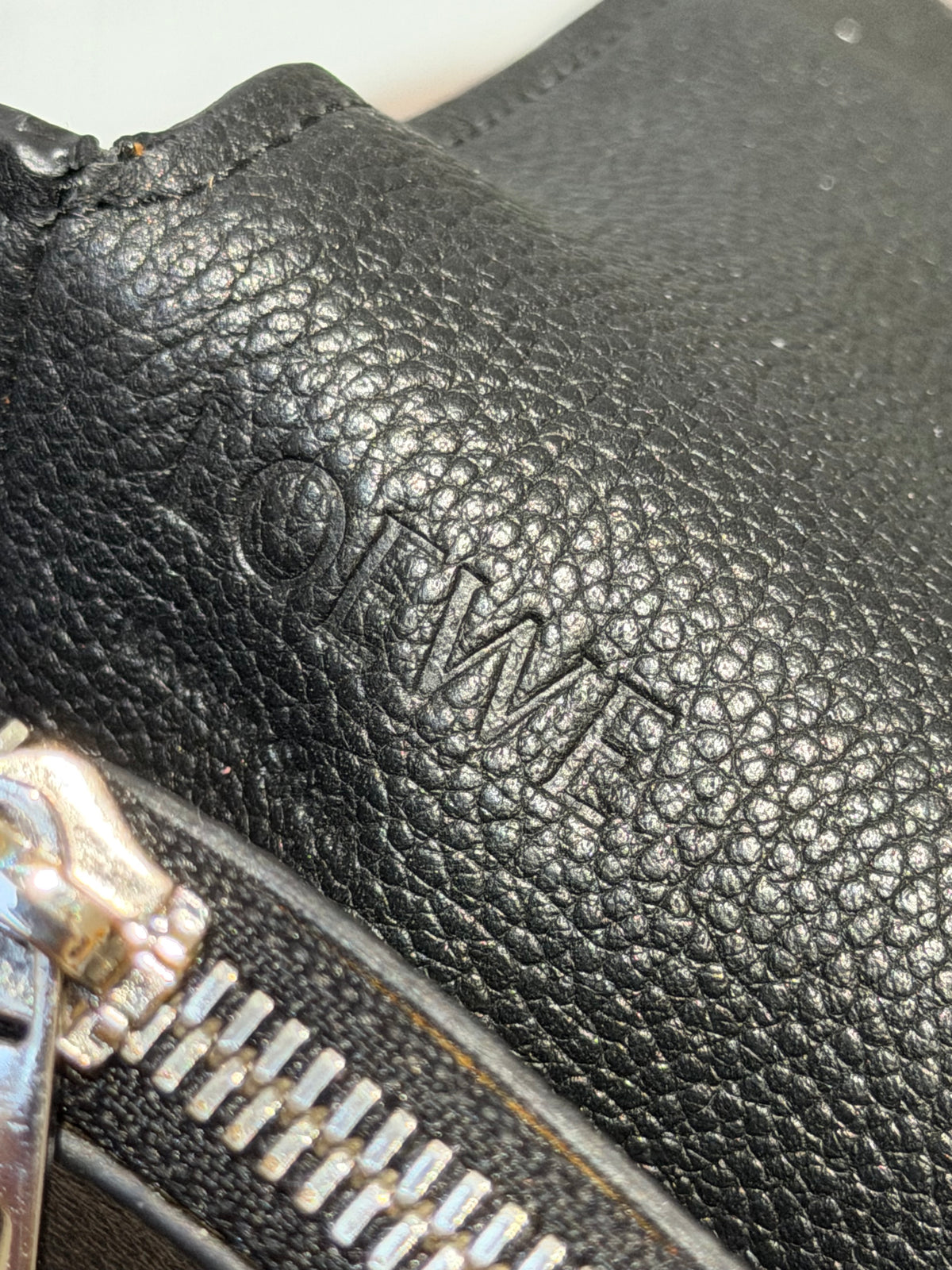 Loewe black leather shoulder bag