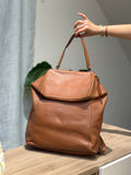 Celine brown leather backpack