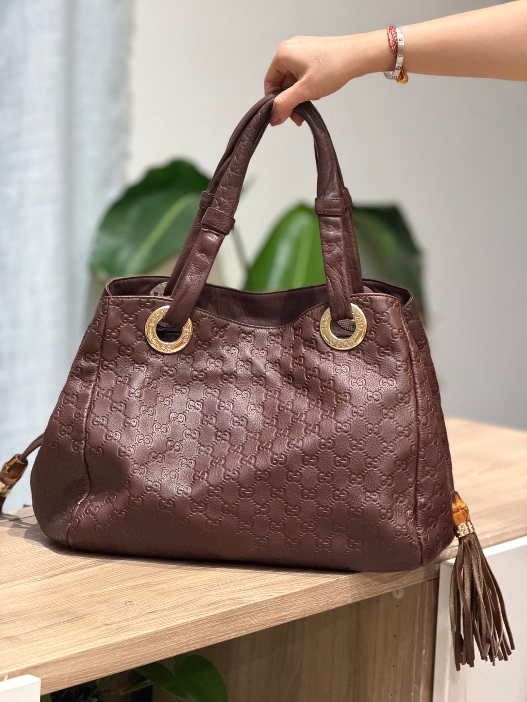 Gucci brown Guccissima leather tote