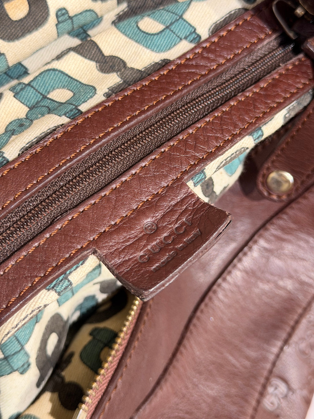 Gucci brown Guccissima leather tote