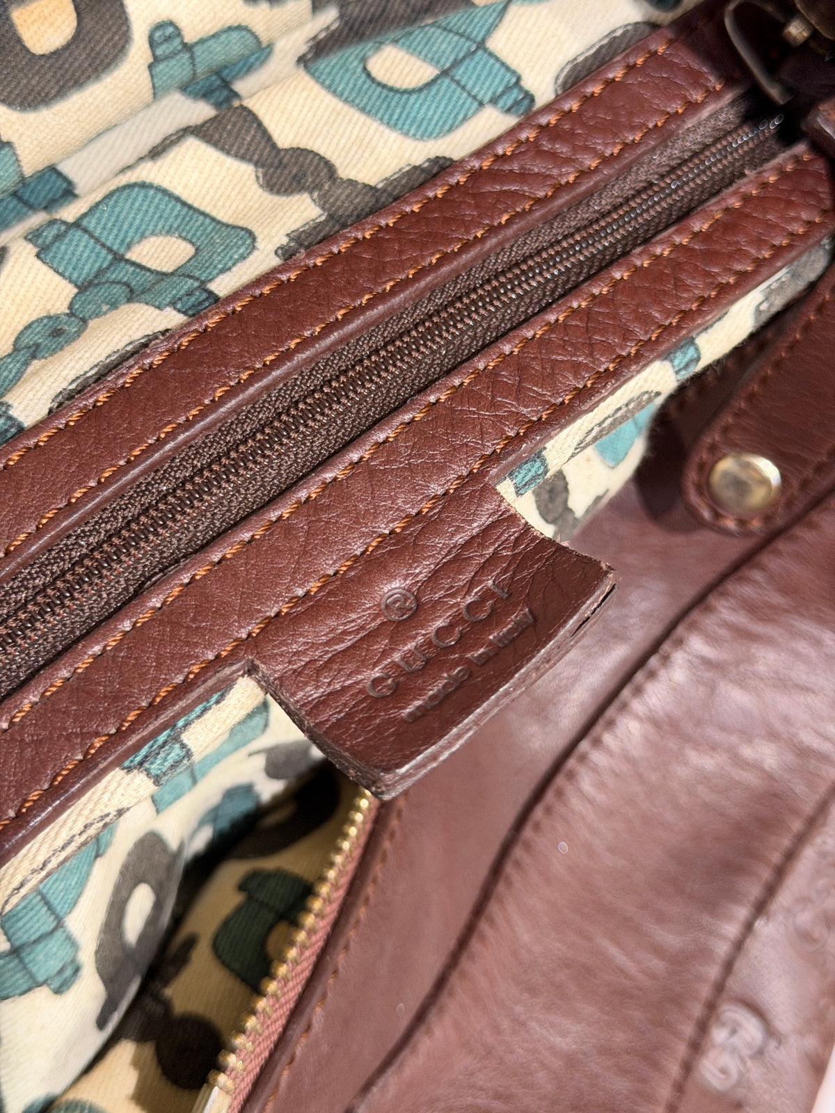 Gucci brown Guccissima leather tote