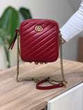 Gucci GG Marmont Red Matelassé Mini Shoulder Bag