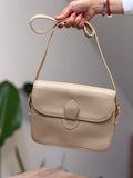 YSL Cream Leather Crossbody Bag