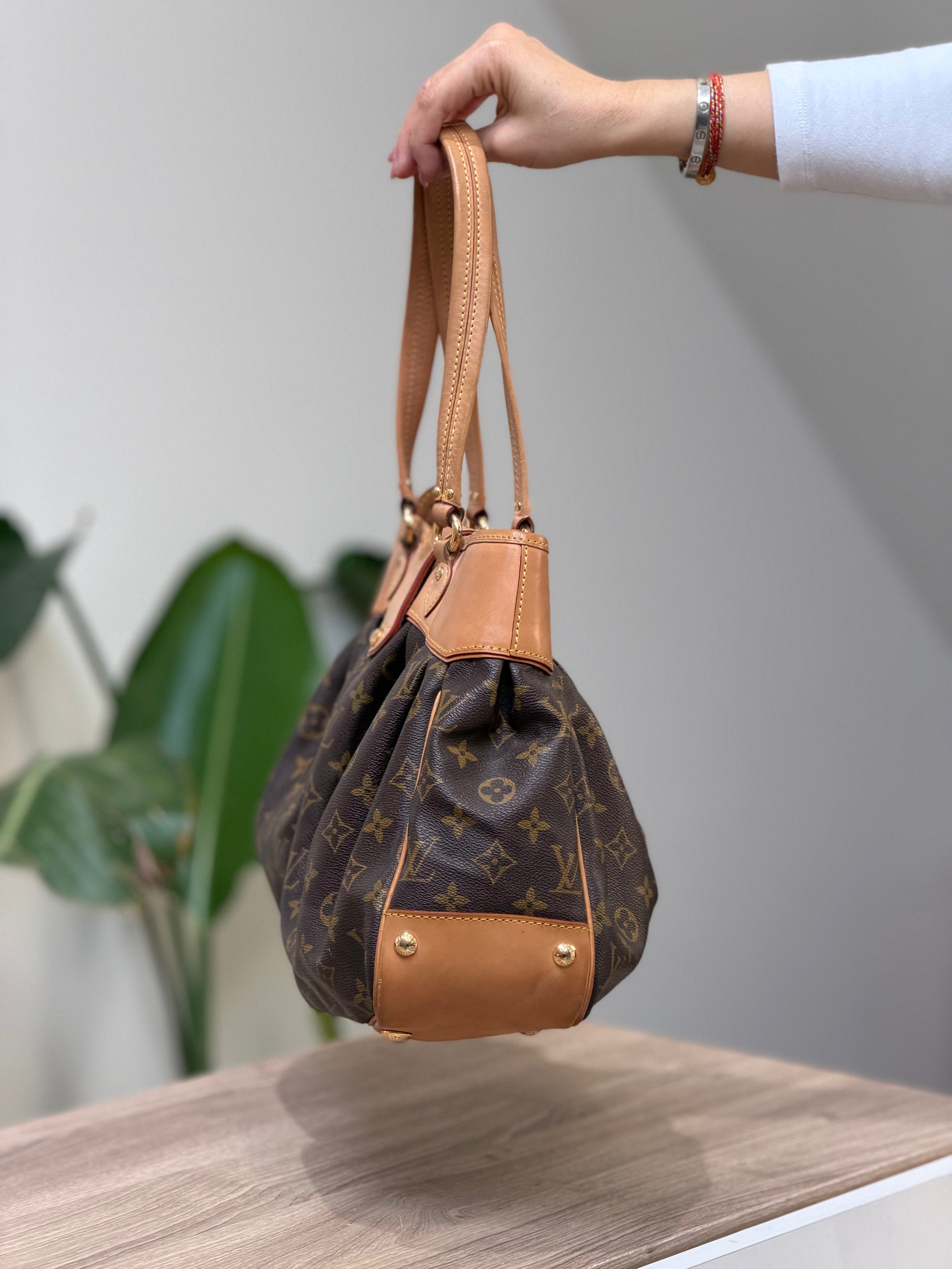 Louis Vuitton Monogram Canvas Pleated Shoulder Bag