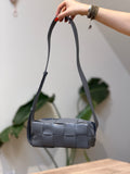 Bottega Veneta Gray Intrecciato Shoulder Bag