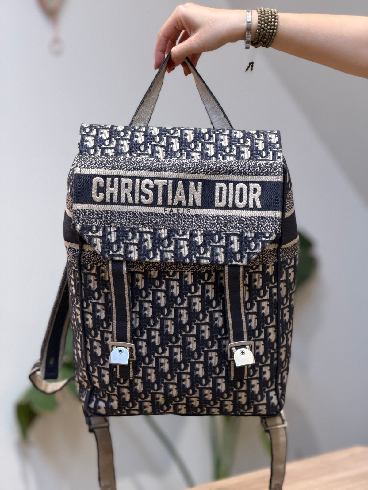 Christian Dior Oblique Canvas Backpack