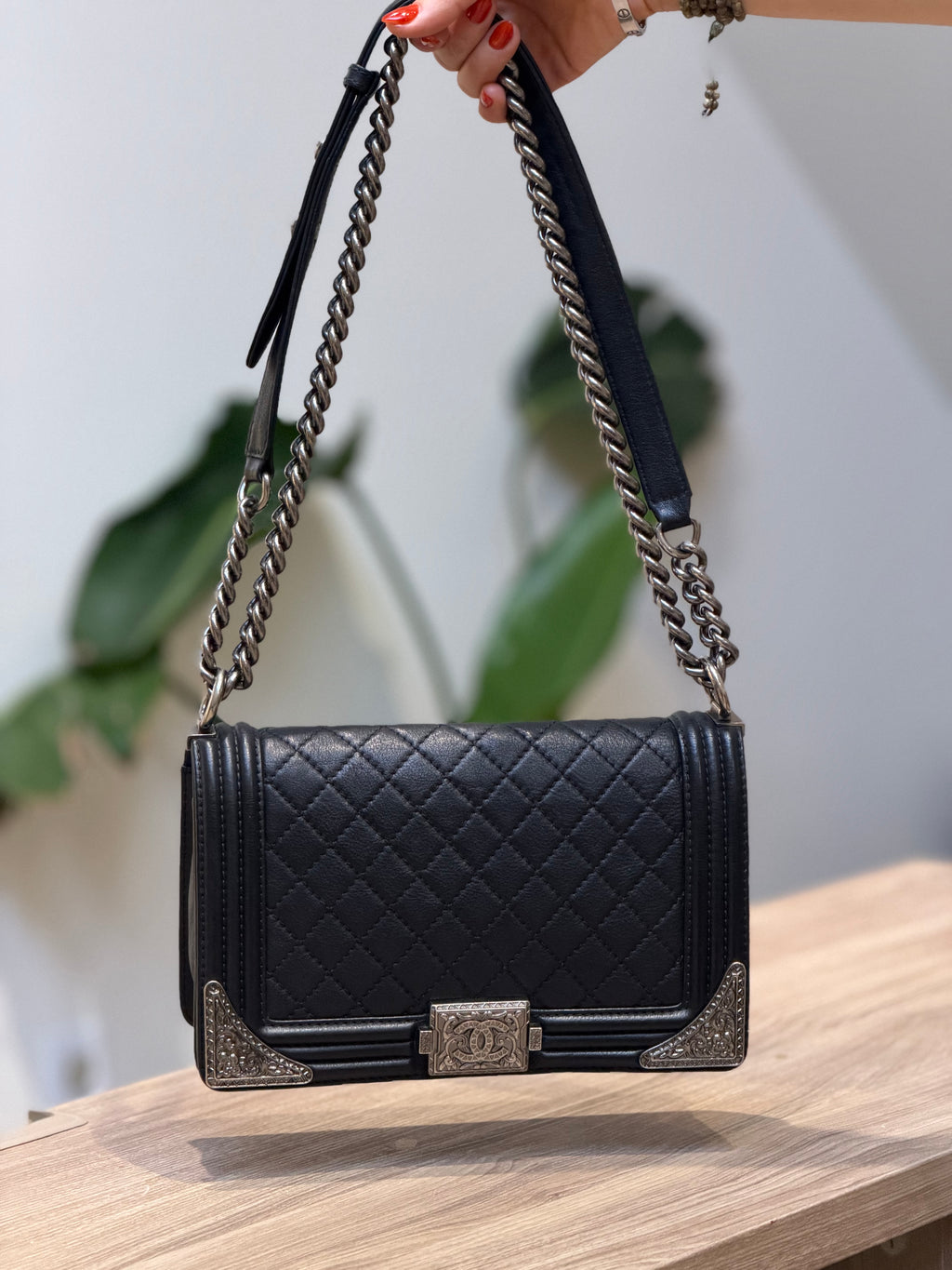Chanel Black Quilted Chain Shoulder Bag