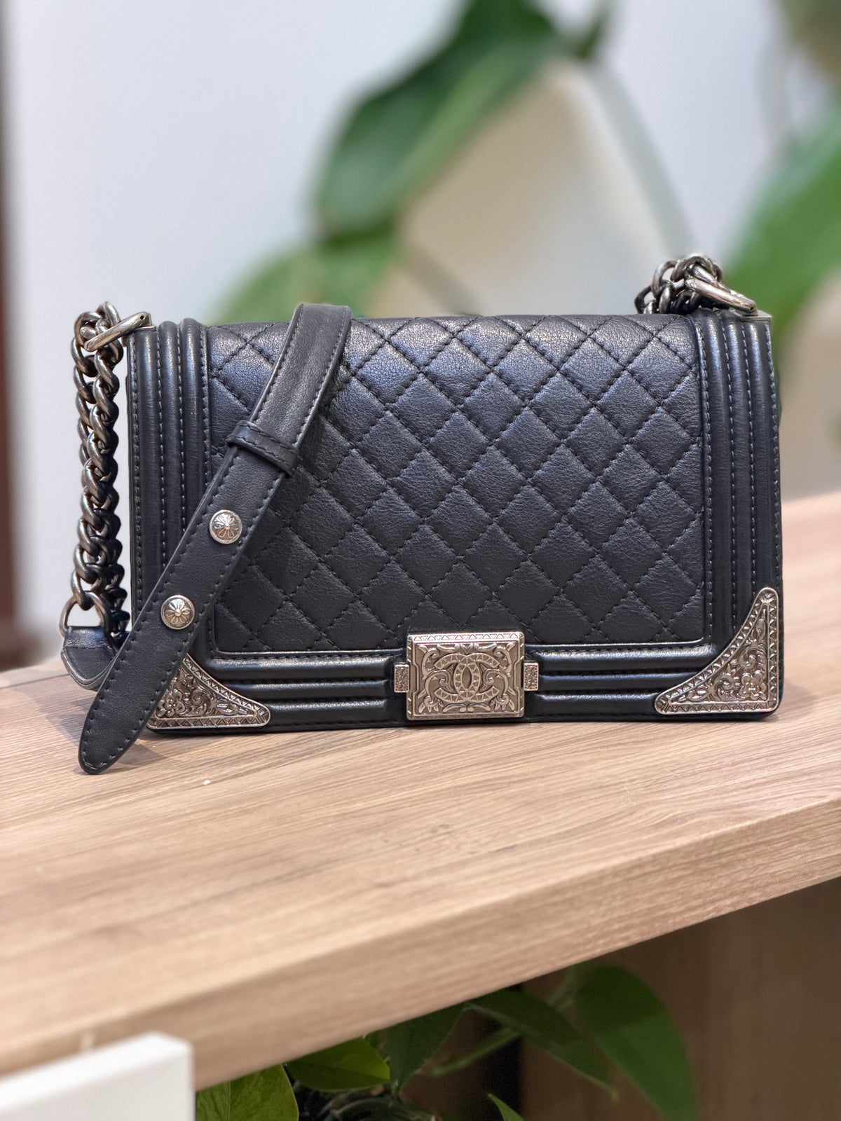 Chanel Black Quilted Chain Shoulder Bag